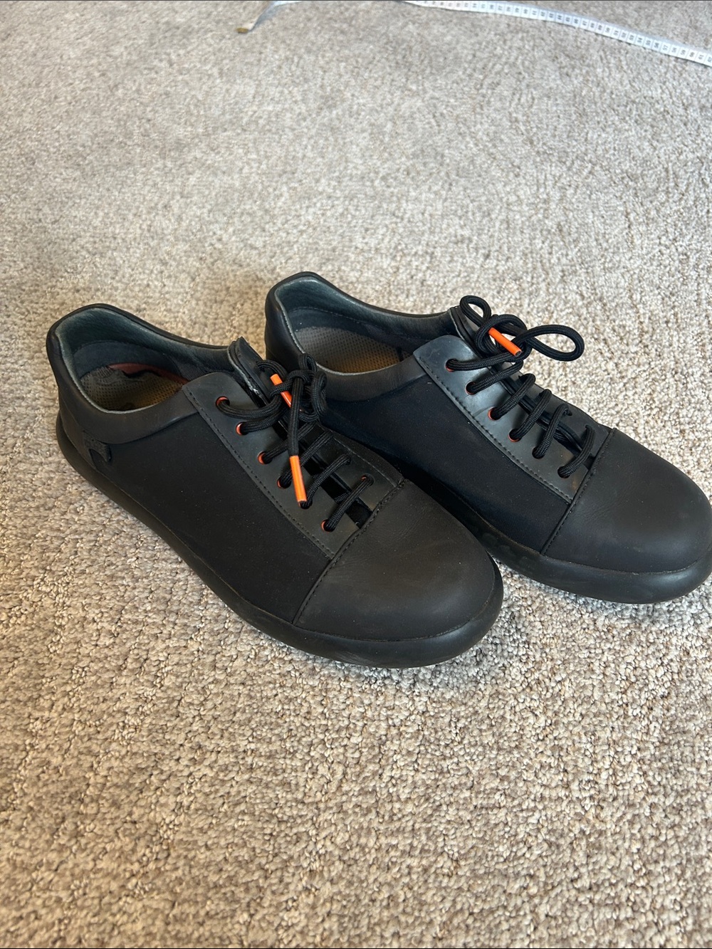 Camper Black Sneakers with Orange Lace Detail 8 - 38